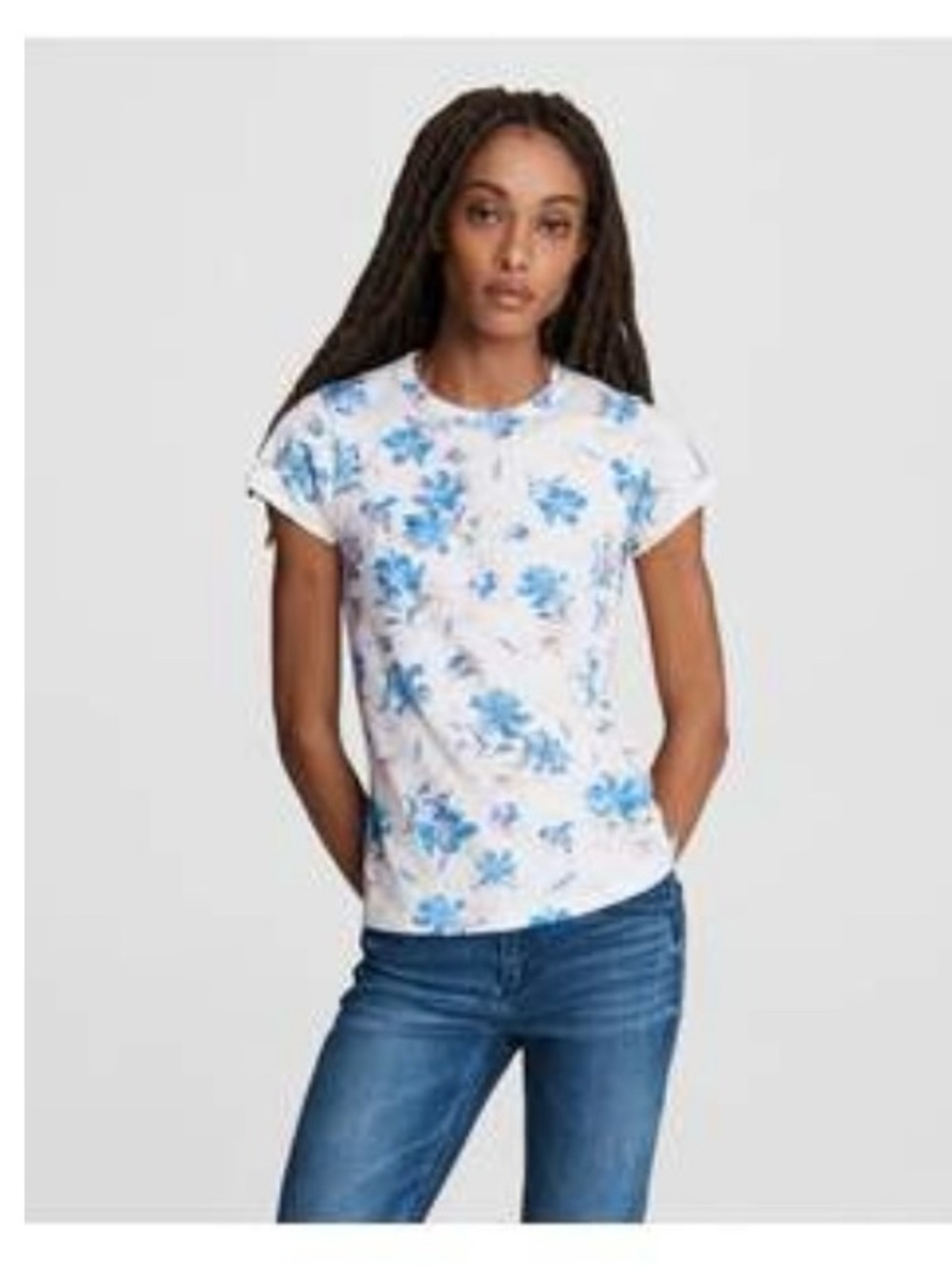 Rag & Bone 💙 floral cotton tee